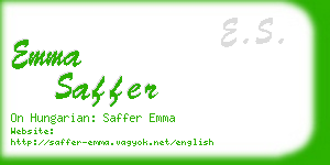 emma saffer business card